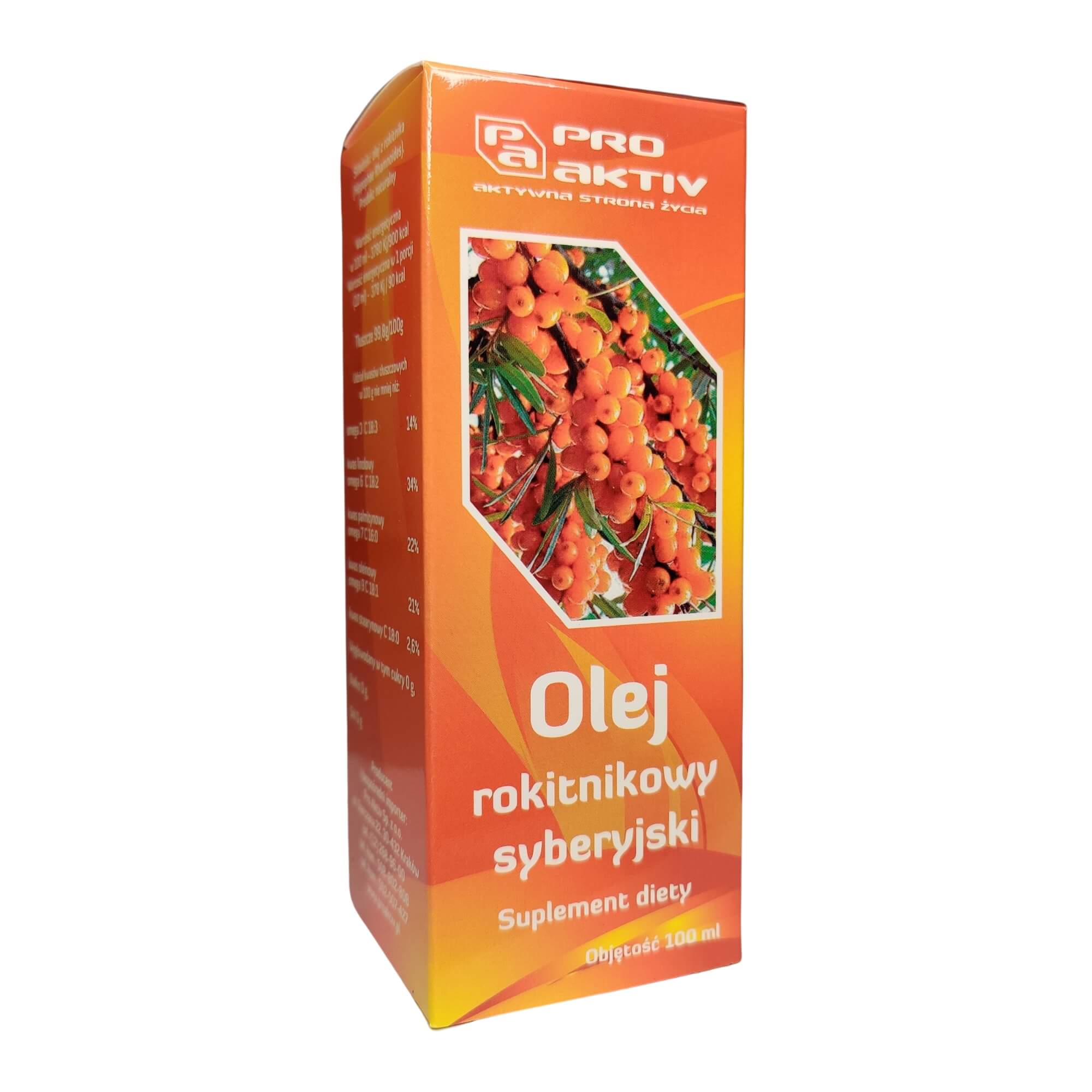 Olej rokitnikowy syberyjski 100 ml - Pro Aktiv