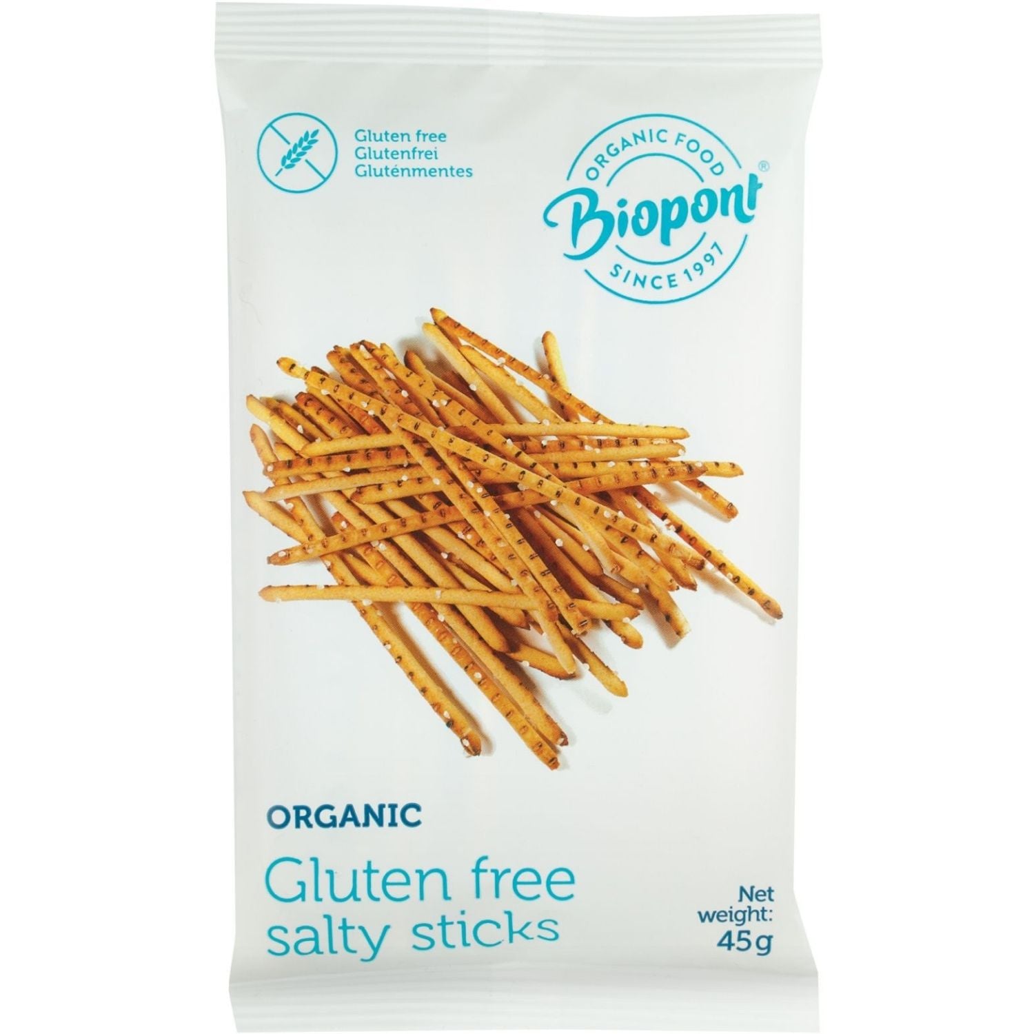 Paluszki solone bezglutenowe BIO 45 g - Biopont