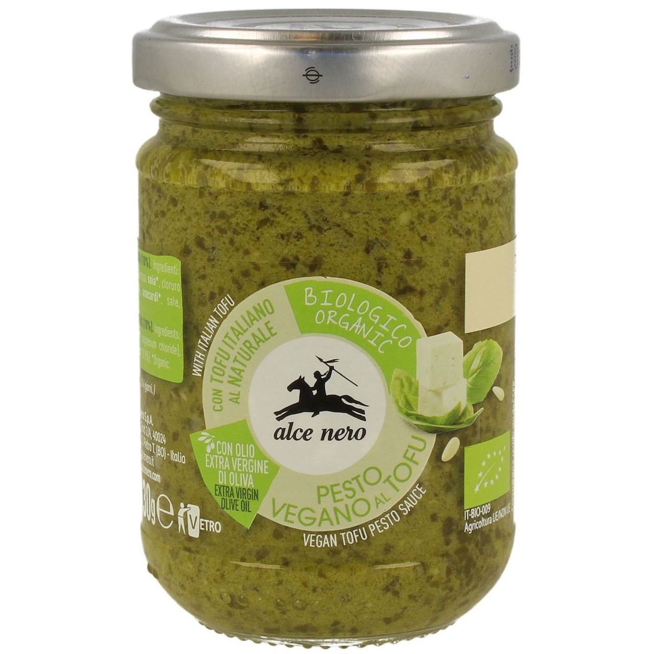 Pesto bazyliowe z tofu wegańskie BIO 130 g - Alce Nero