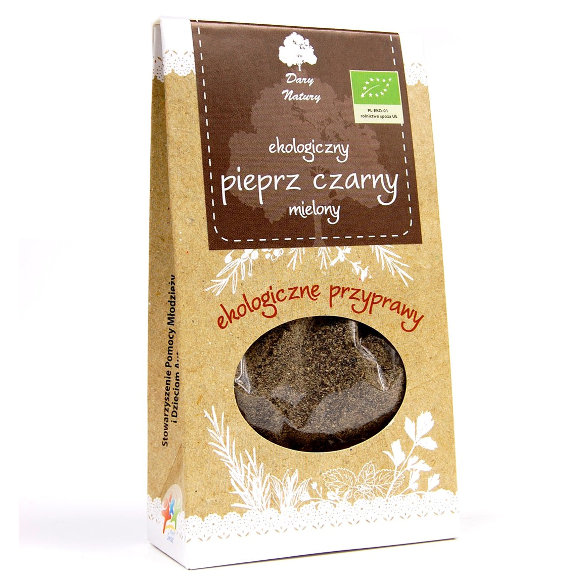 Pieprz czarny mielony BIO 50 g - Dary Natury