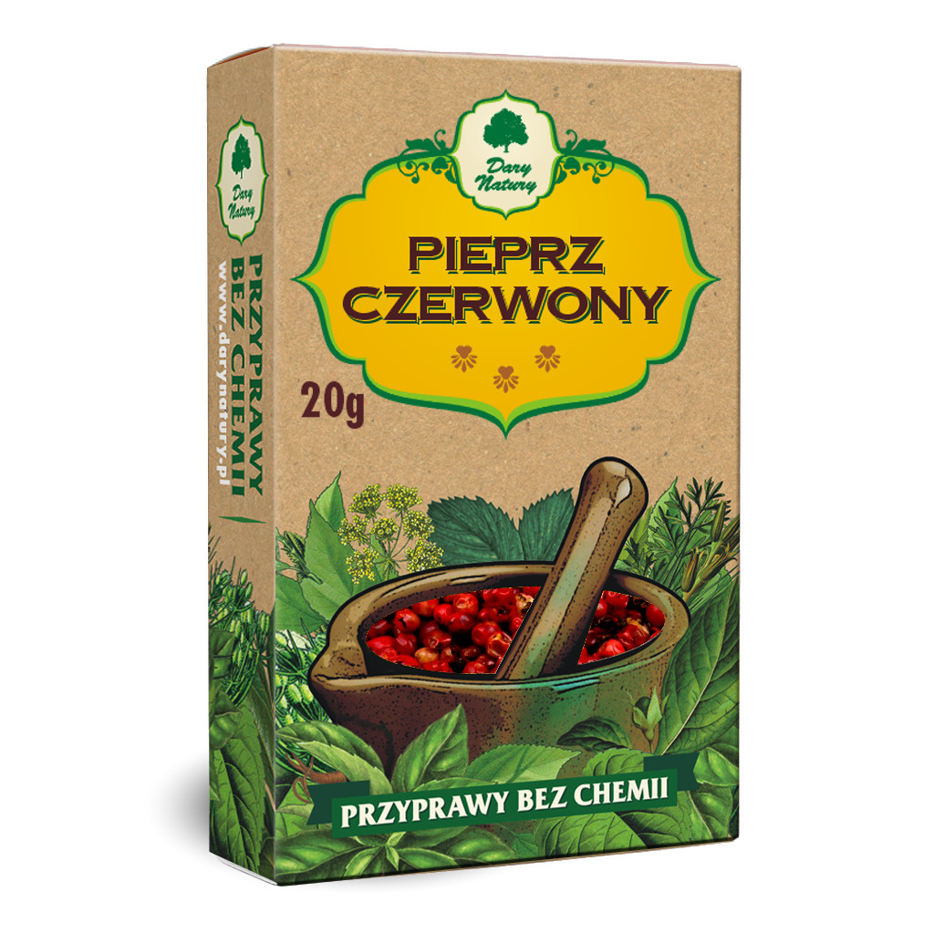 Pieprz czerwony ziarnisty 20 g - Dary Natury