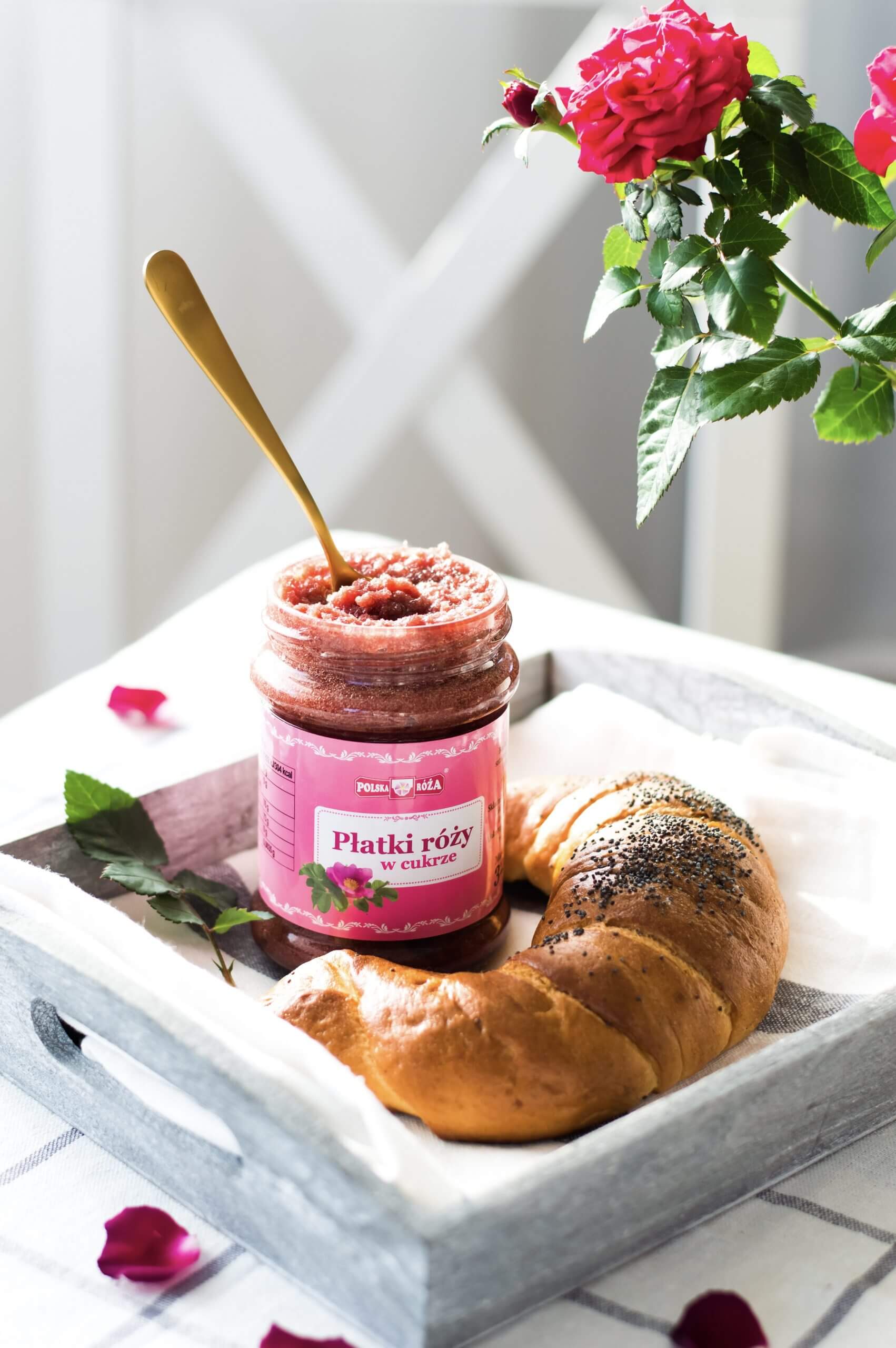 Płatki róży w cukrze 320 g - Polska Róża