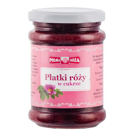 Płatki róży w cukrze 320 g - Polska Róża