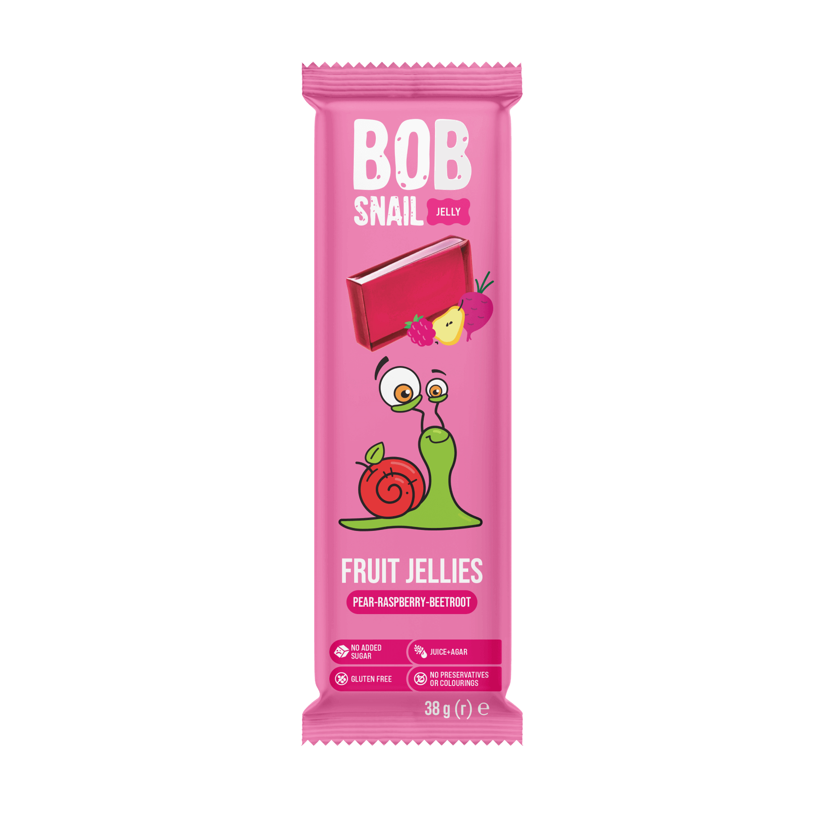 Przekąska gruszka, malina, burak bez dodatku cukru 38 g - Bob Snail