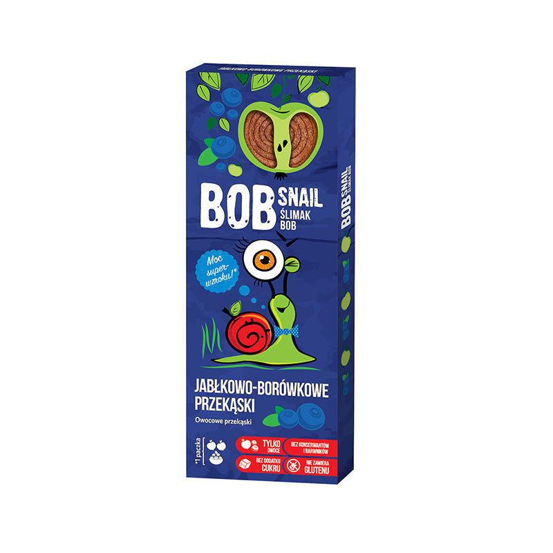 Przekąska jabłko, borówka bez dodatku cukru 30 g - Bob Snail