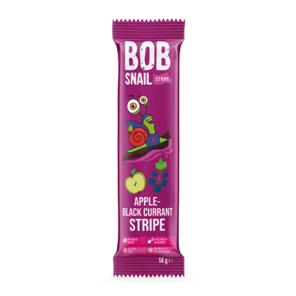 Przekąska jabłko, czarna porzeczka bez dodatku cukru 14 g - Bob Snail