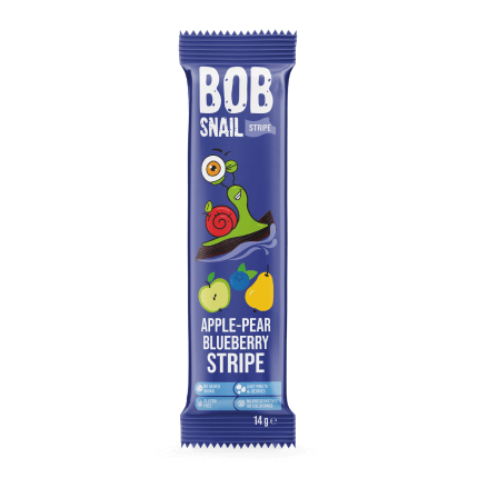 Przekąska jabłko, gruszka, borówka bez dodatku cukru 14 g - Bob Snail