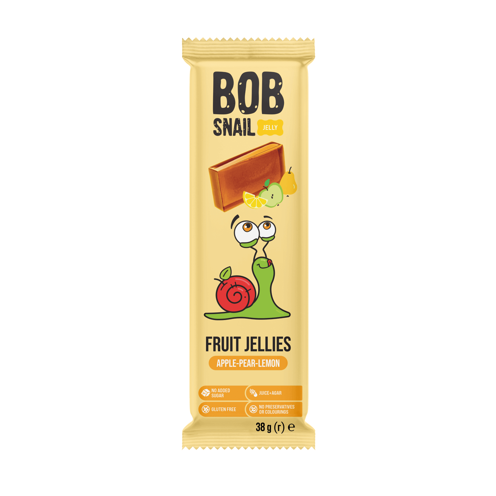 Przekąska jabłko, gruszka, cytryna bez dodatku cukru 38 g - Bob Snail