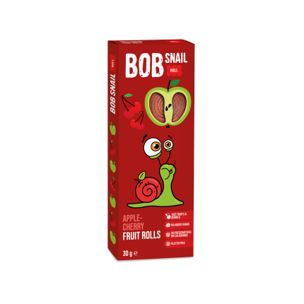 Przekąska jabłko, wiśnia bez dodatku cukru 30 g - Bob Snail