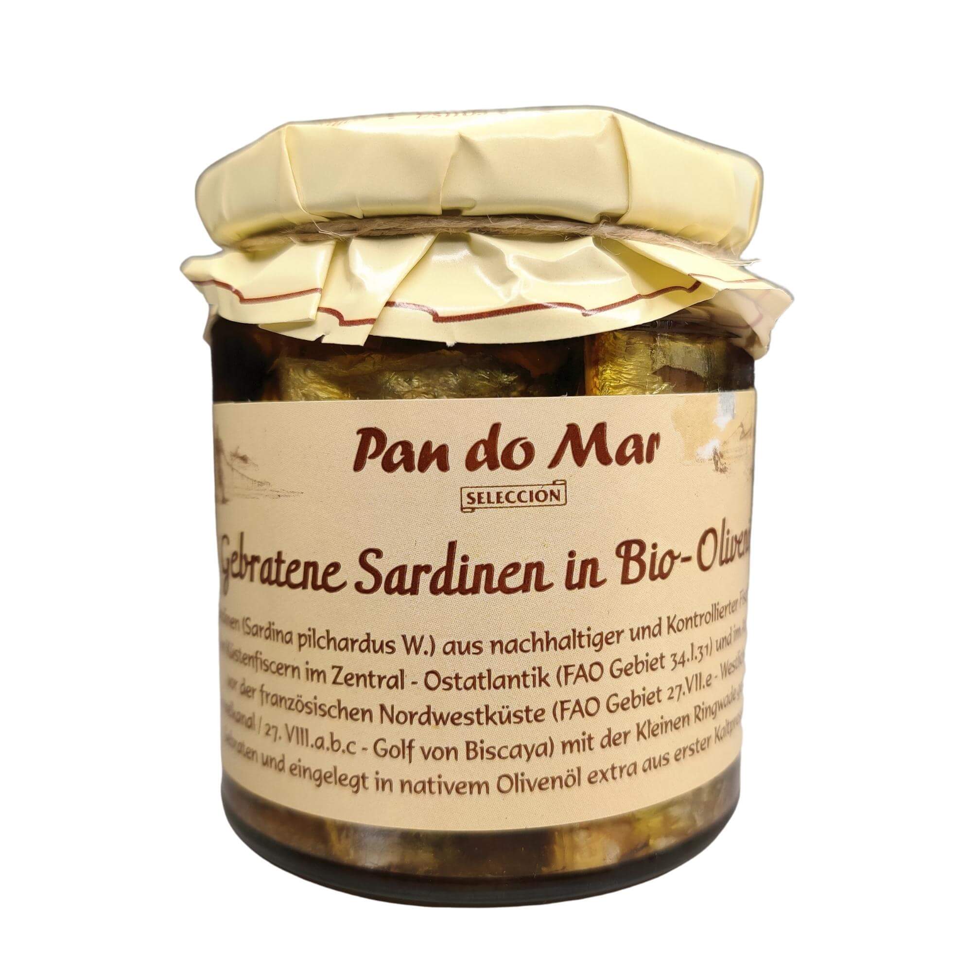 Sardynki smażone w BIO oliwie 220 g - Pan do Mar