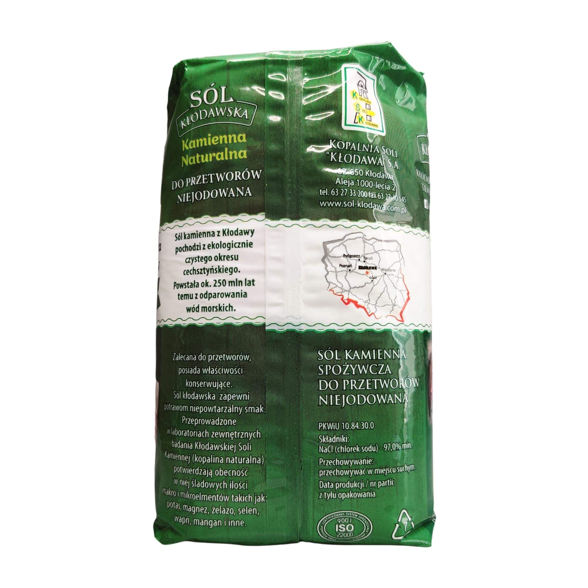 Sól kamienna naturalna niejodowana 1,1 kg - Kłodawa