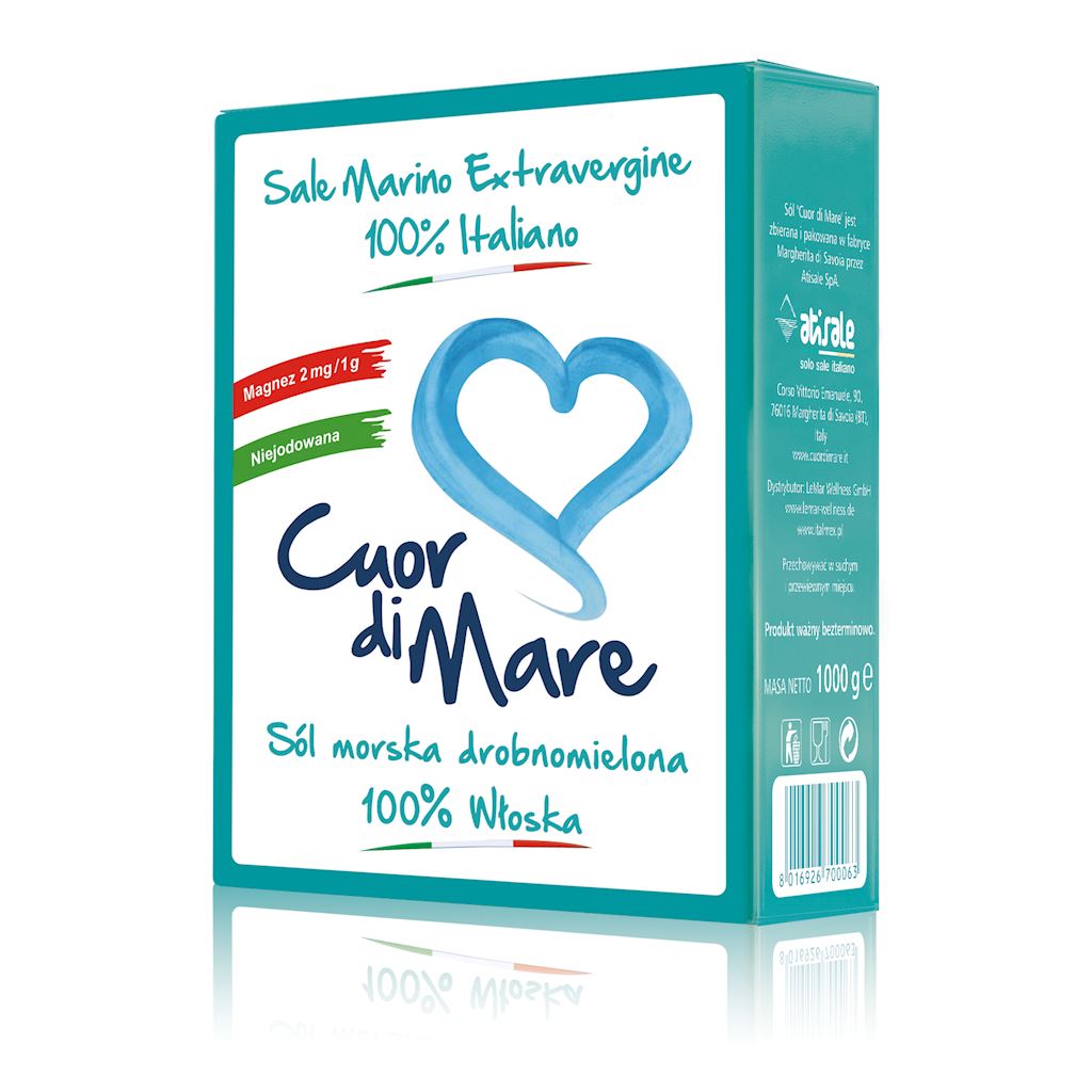 Sól morska drobnoziarnista 1 kg - Cuor Di Mare