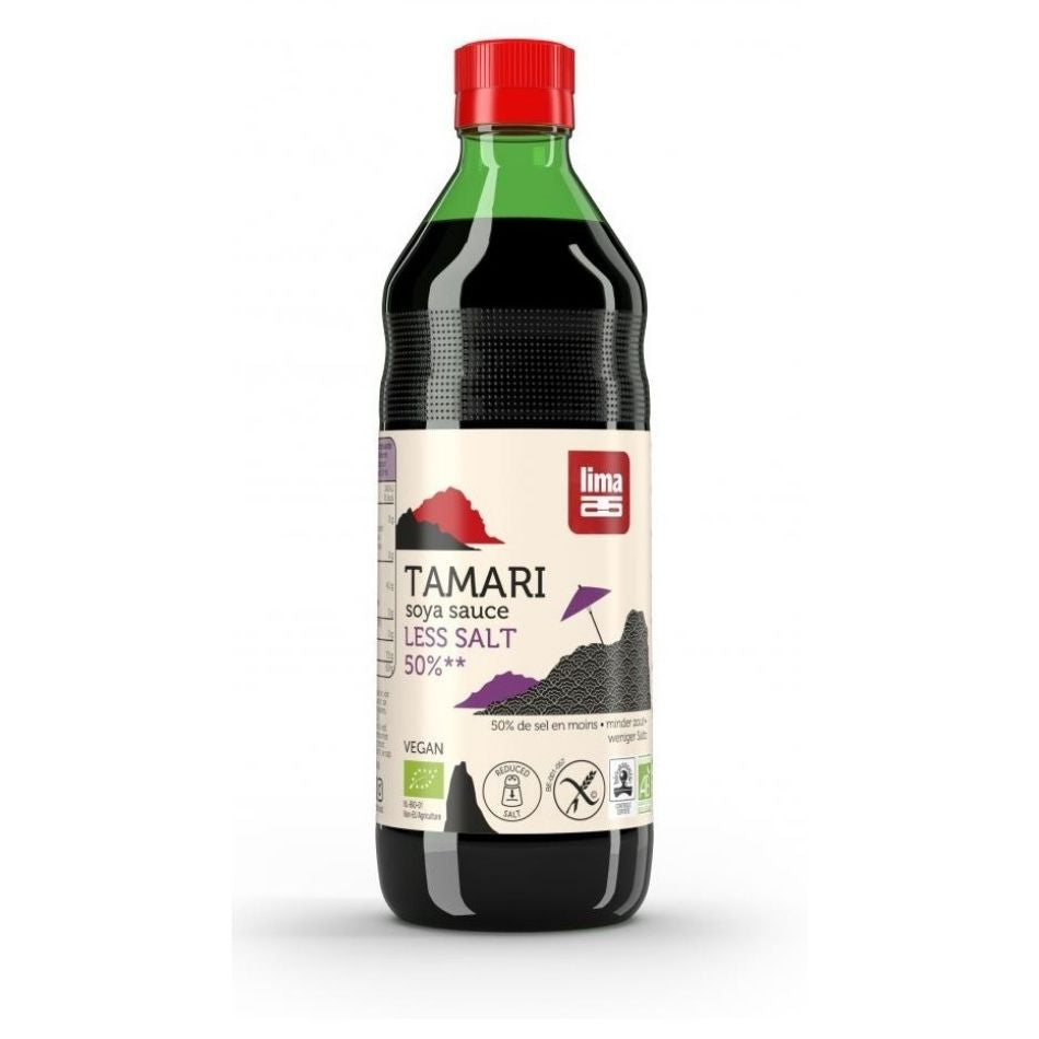 Sos sojowy Tamari 50% mniej soli bezglutenowy BIO 500 ml - Lima