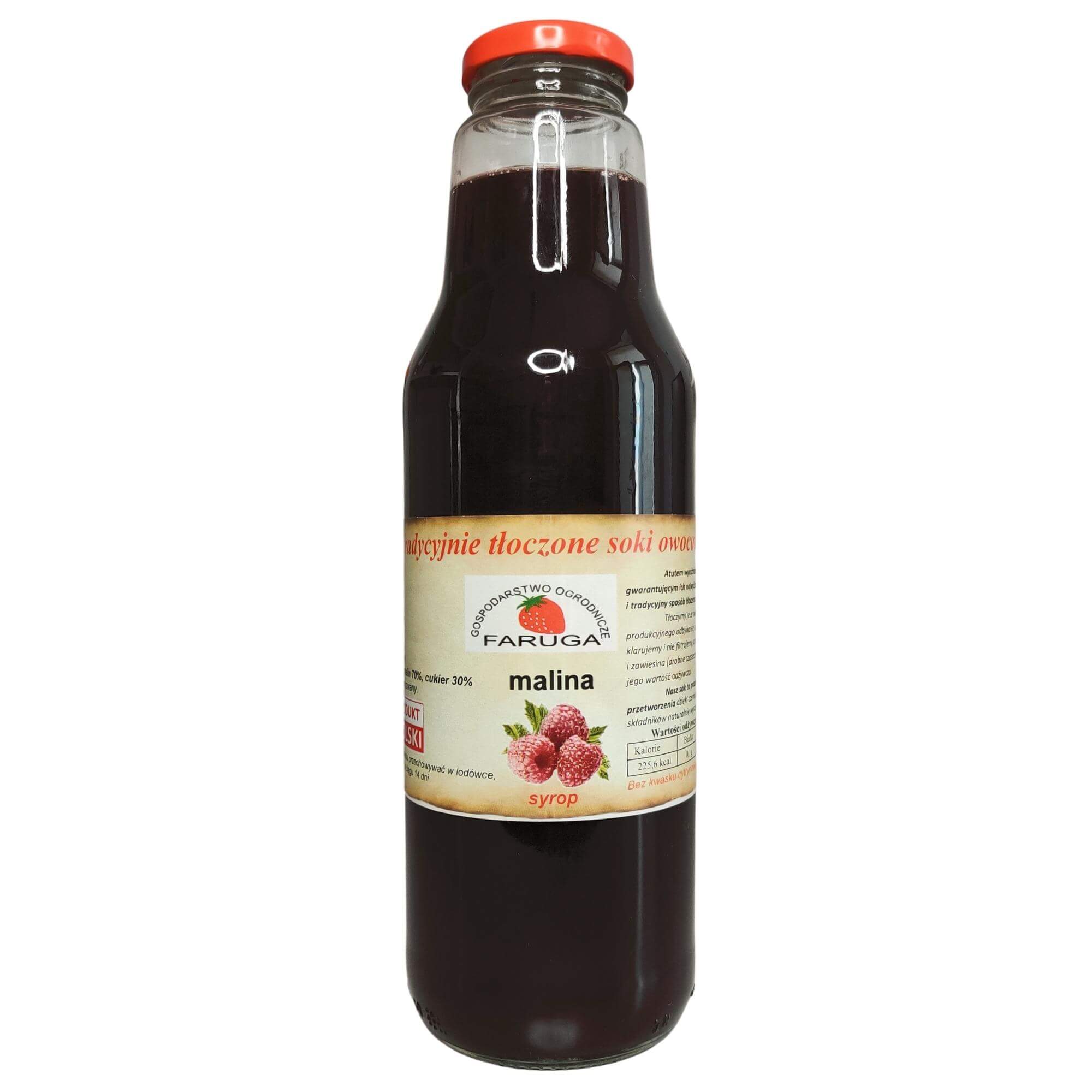 Syrop malinowy 750 ml - Faruga
