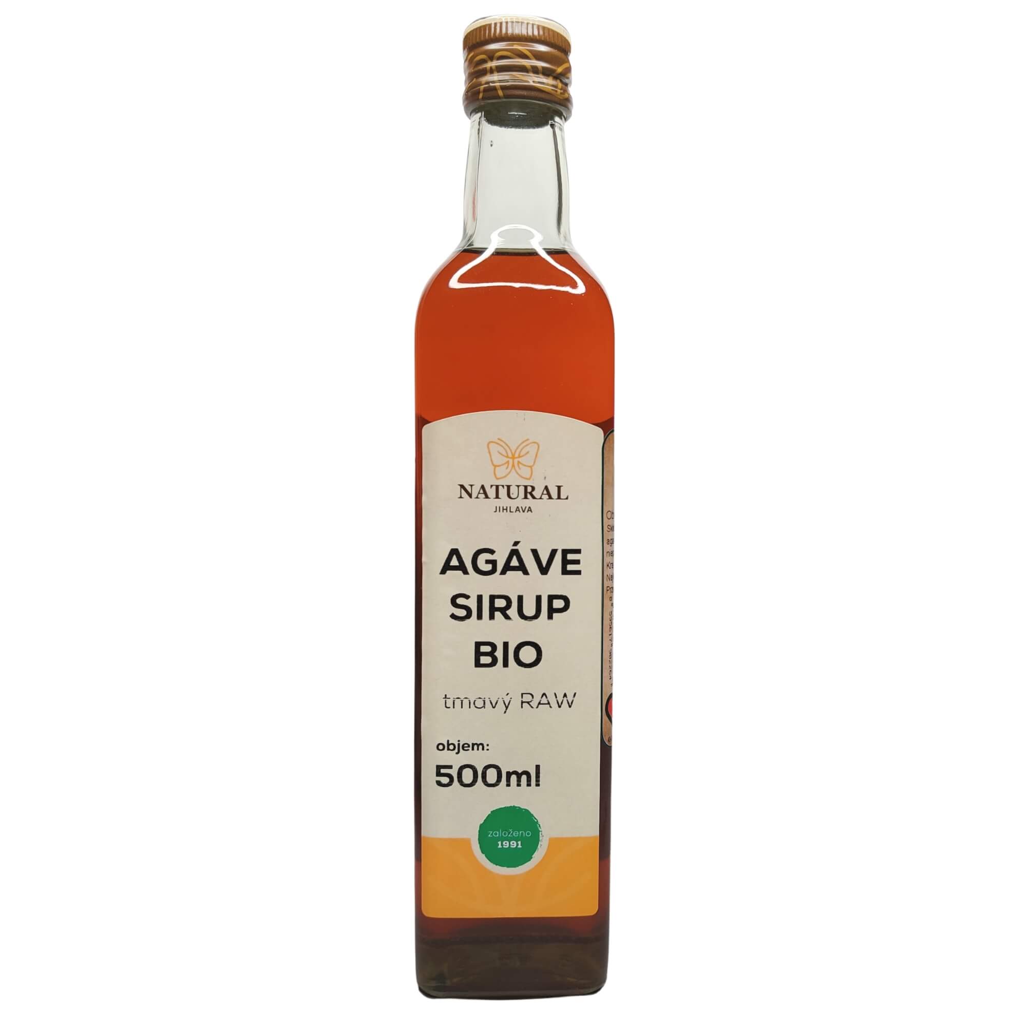Dark RAW BIO agave syrup 500 ml - Natural Jihlava