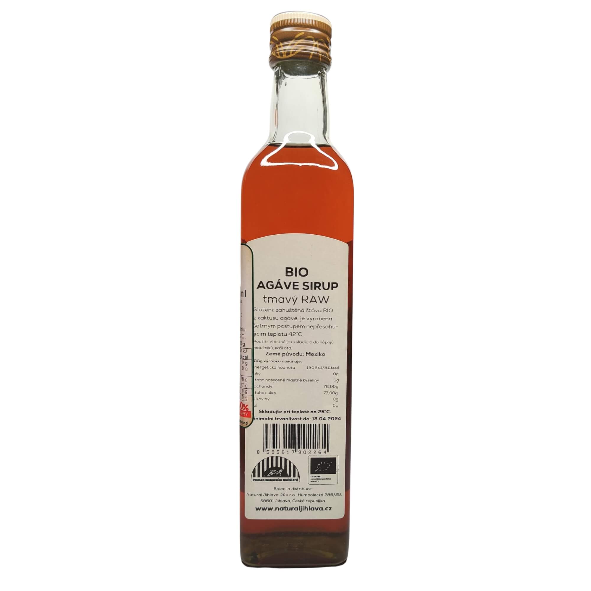 Syrop z agawy ciemny RAW BIO 500 ml - Natural Jihlava