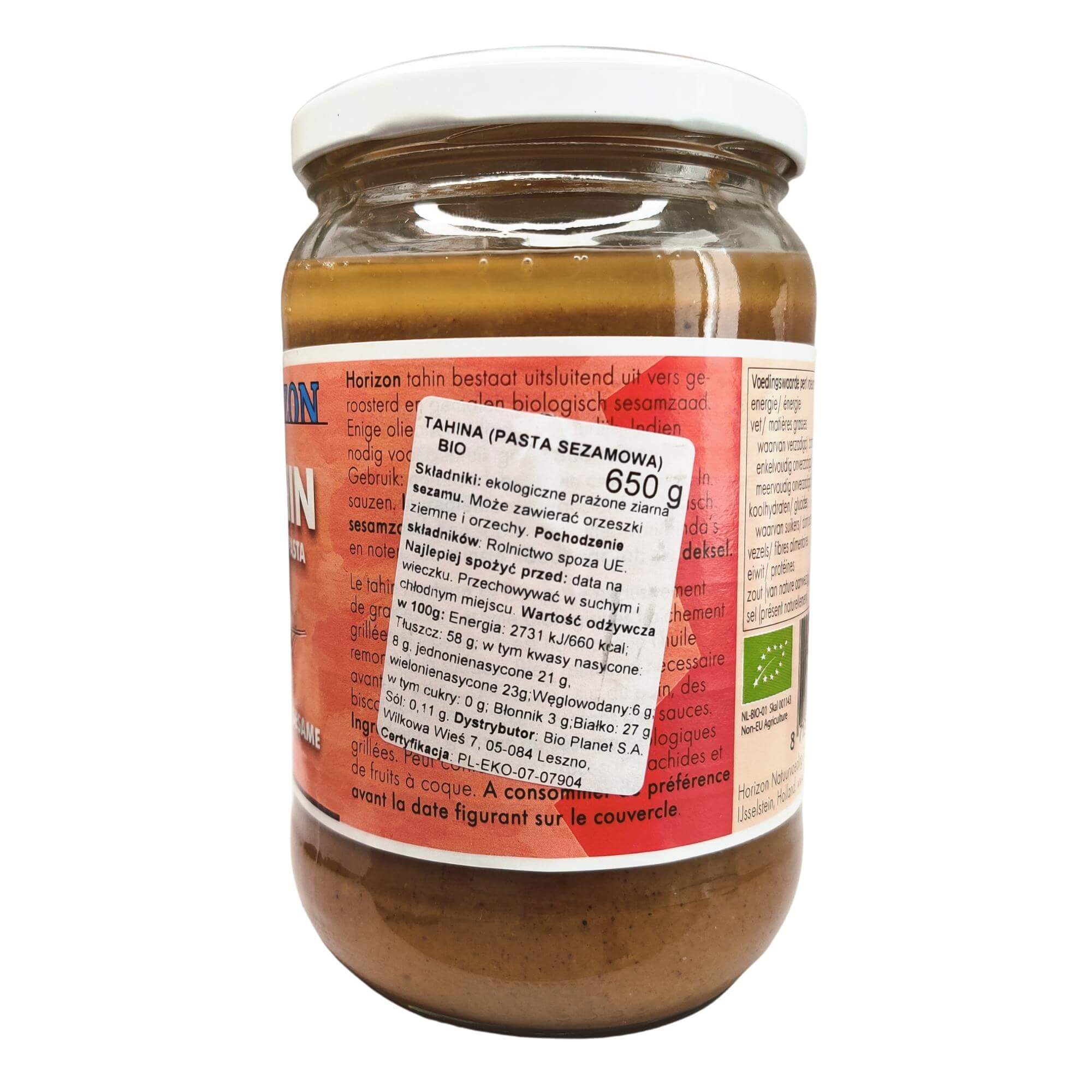 Tahini (pasta sezamowa) BIO 650 g - Horizon