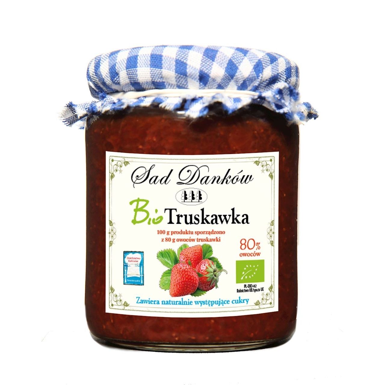 Truskawka 80% BIO 260 g - Sad Danków