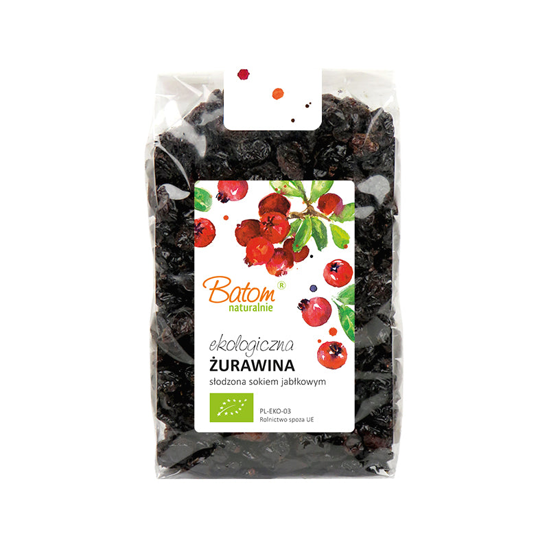 Żurawina słodzona sokiem jabłkowym BIO 250 g - Batom