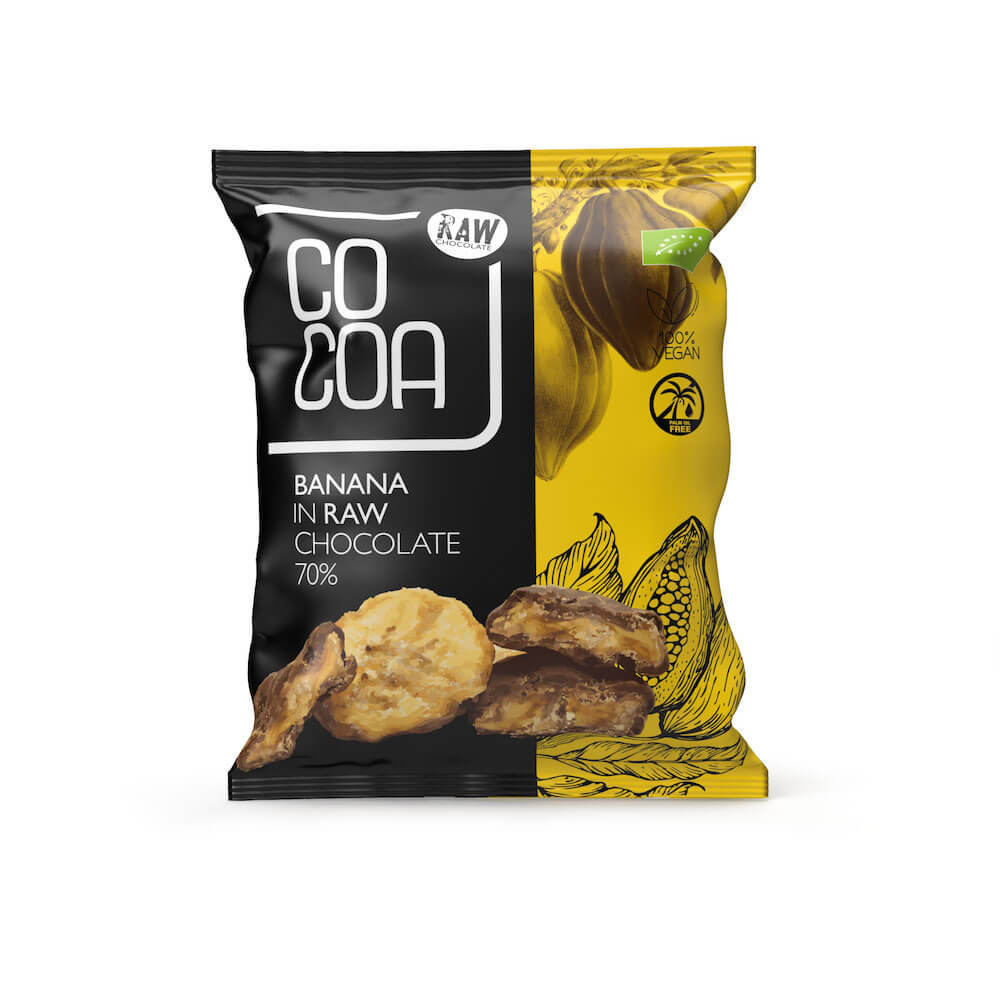 Banany w surowej czekoladzie BIO 70 g - Cocoa