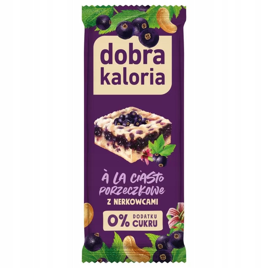 Baton z nerkowców à la ciasto porzeczkowe 35 g - Dobra Kaloria