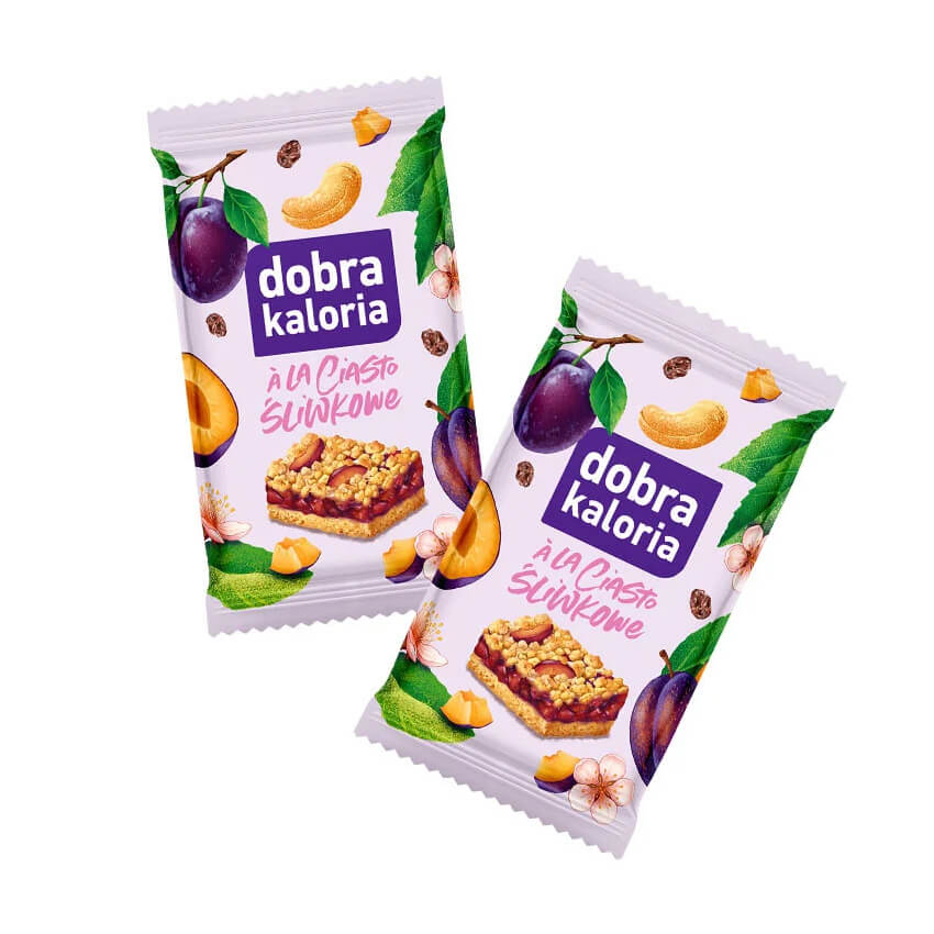Mini batoniki z nerkowców à la ciasto śliwkowe (6 × 17 g) 102 g - Dobra Kaloria