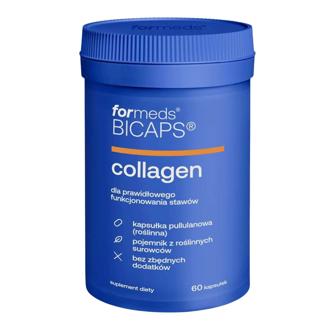 BICAPS Collagen – kolagen natywny typu II z witaminą C, 60 kapsułek – ForMeds