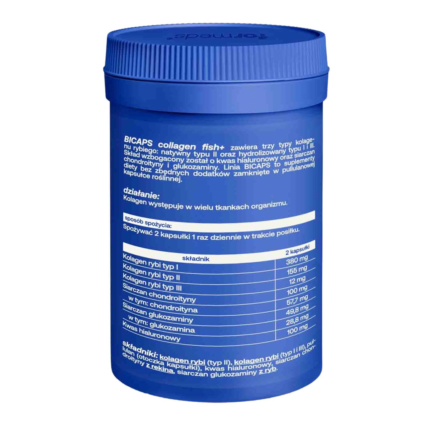 BICAPS COLLAGEN FISH+ Kolagen rybi 60 kapsułek - ForMeds