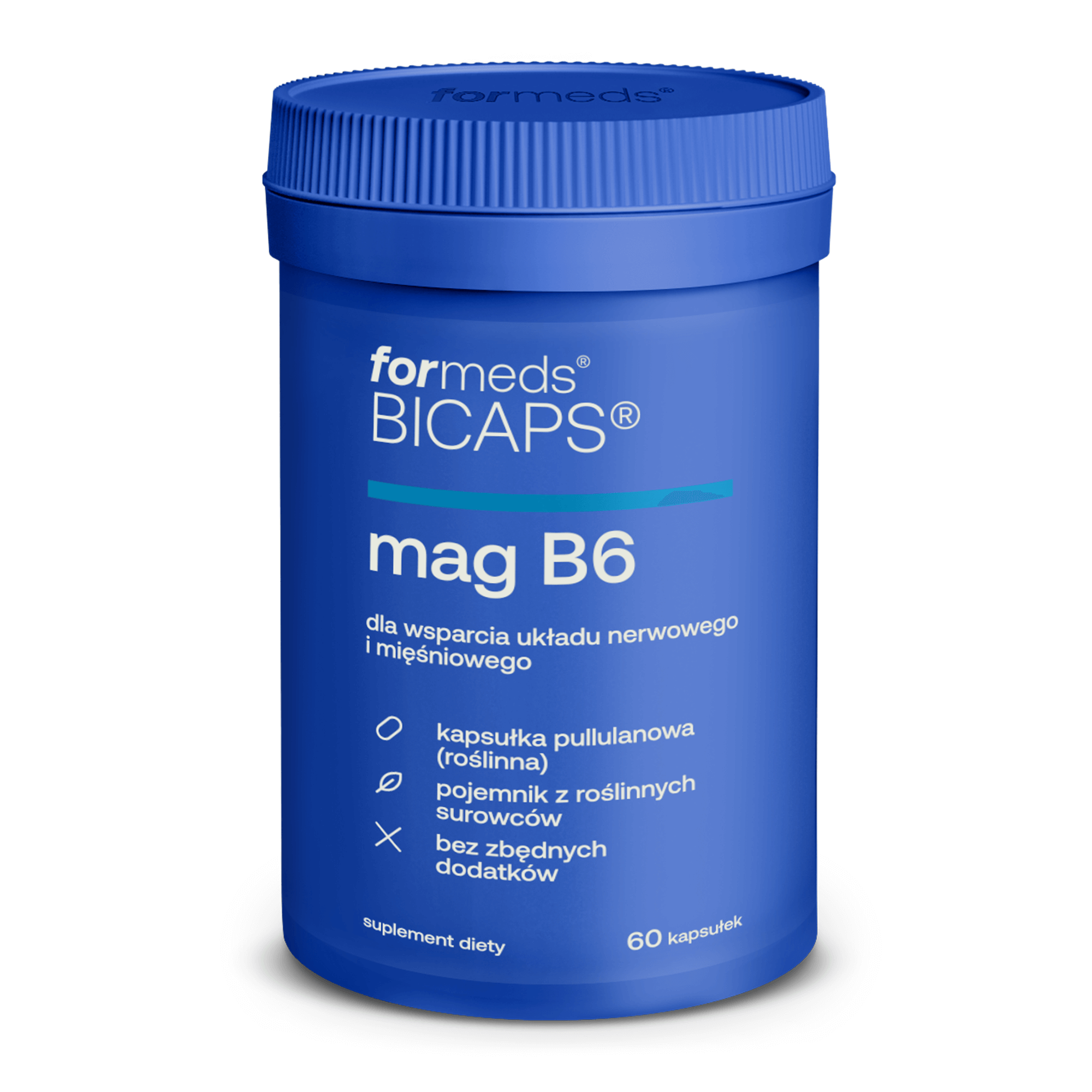 BICAPS MAG B6 Magnez i Witamina B6 60 kapsułek - ForMeds