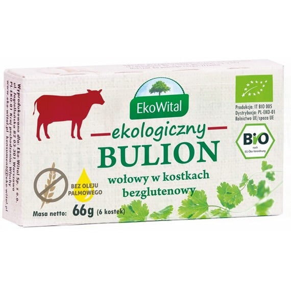 Bulion wołowy (kostki rosołowe) BIO 66 g - EkoWital