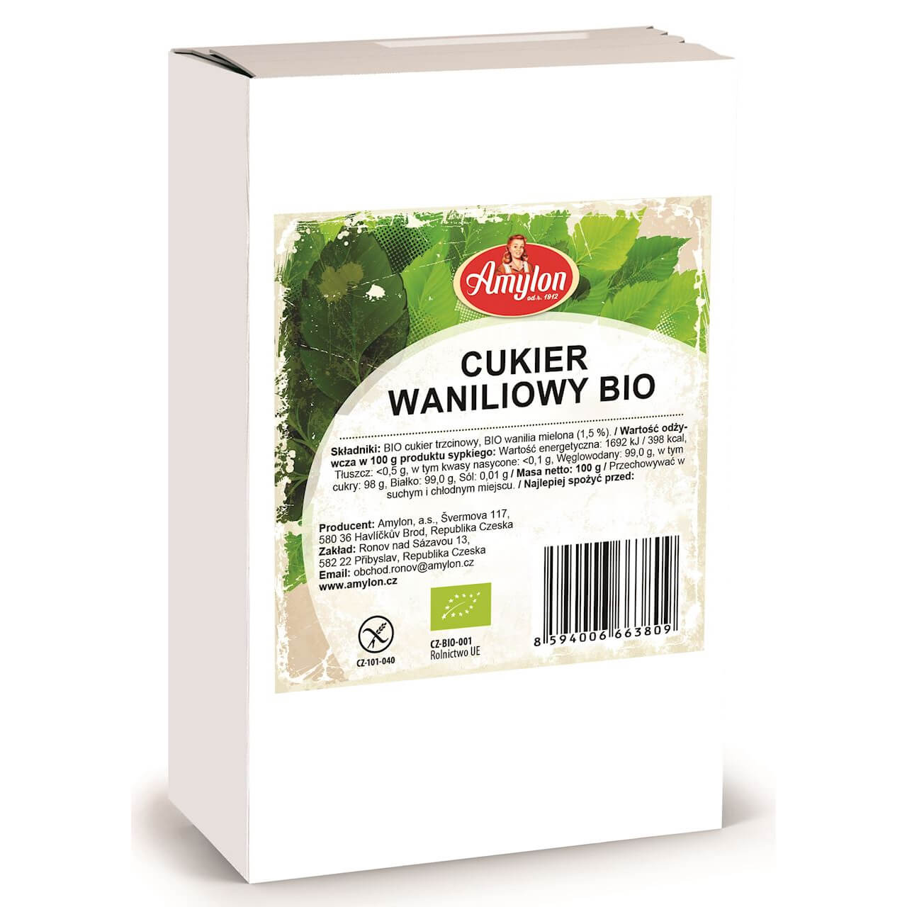 Cukier waniliowy BIO 100 g - Amylon