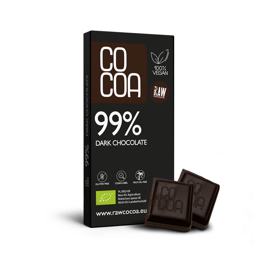 Czekolada gorzka surowa 99% BIO 50 g - Cocoa