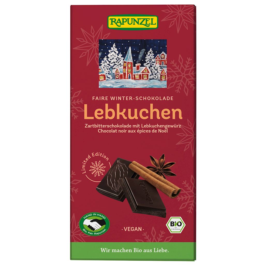 Czekolada gorzka z przyprawą do piernika BIO 80 g - Rapunzel