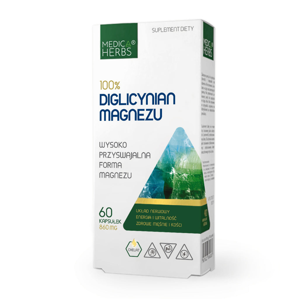 Diglicynian magnezu 860 mg 60 kapsułek - Medica Herbs