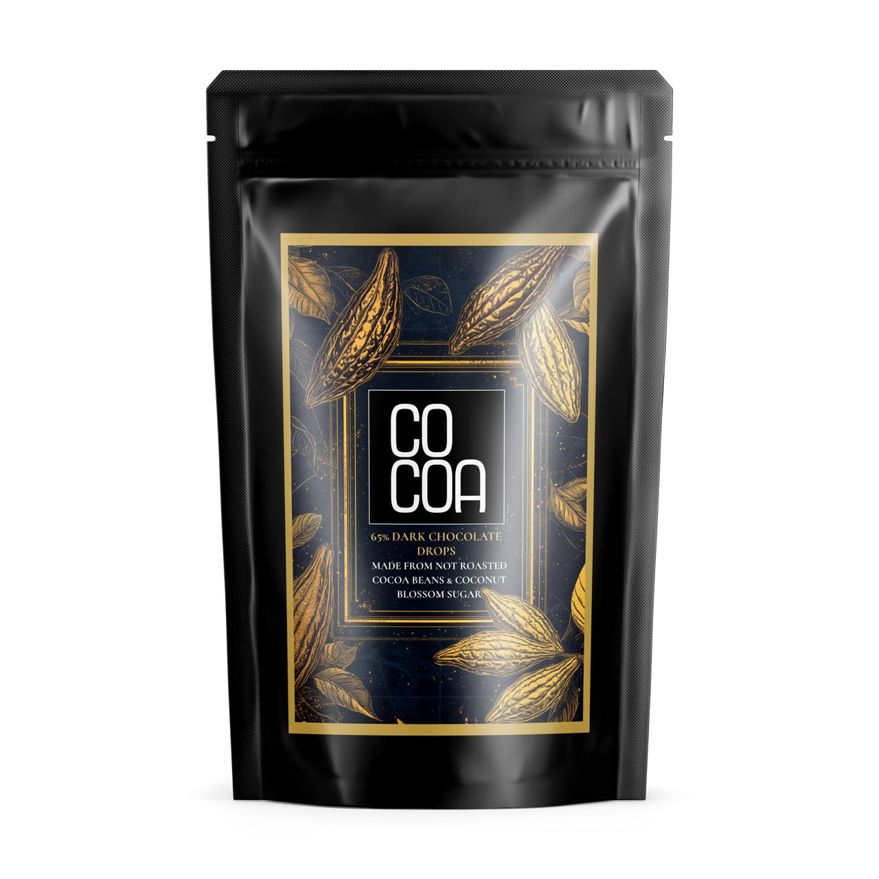 Dropsy z ciemnej czekolady 65% BIO 200 g - Cocoa