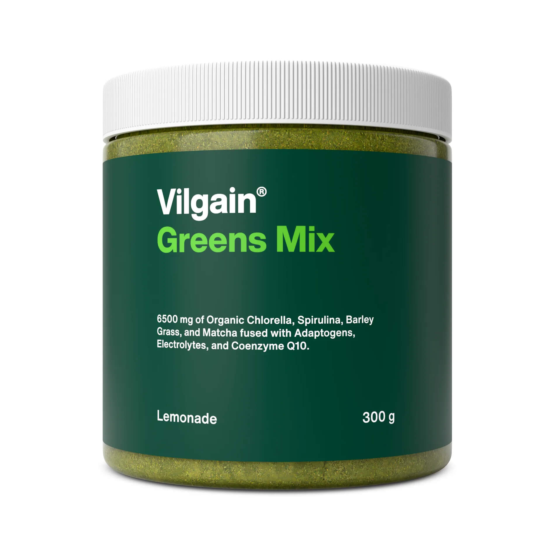 Greens Mix: chlorella, spirulina, zielony jęczmień, matcha 300 g - Vilgain