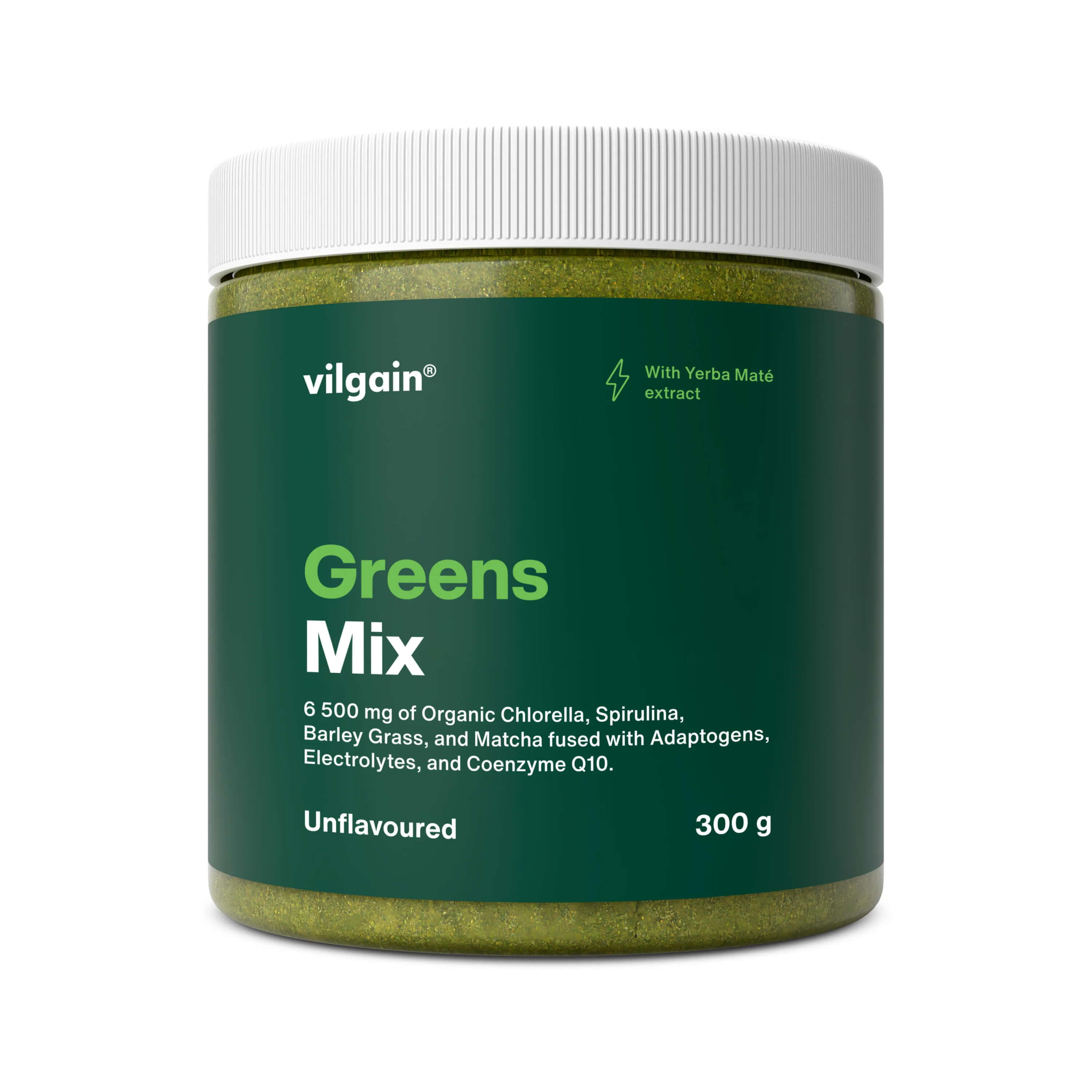 Vilgain Greens Mix: mieszanka superfoods z yerba mate 300 g