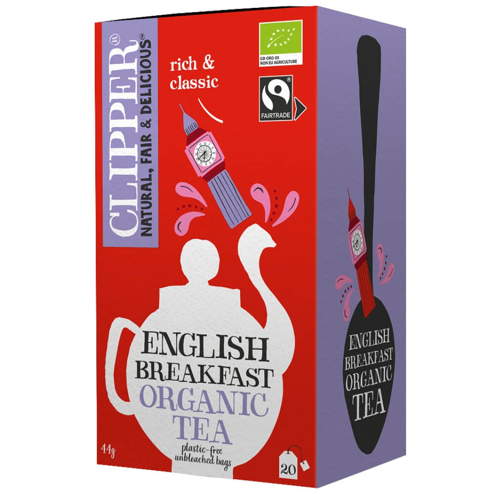 Herbata czarna English Breakfast BIO Fair Trade (20 × 2,2 g) 44 g - Clipper