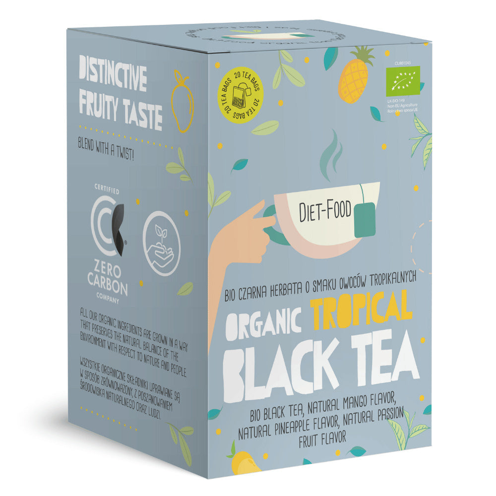 Herbata czarna o smaku owoców tropikalnych BIO (20 x 2 g) 40 g - Diet-Food