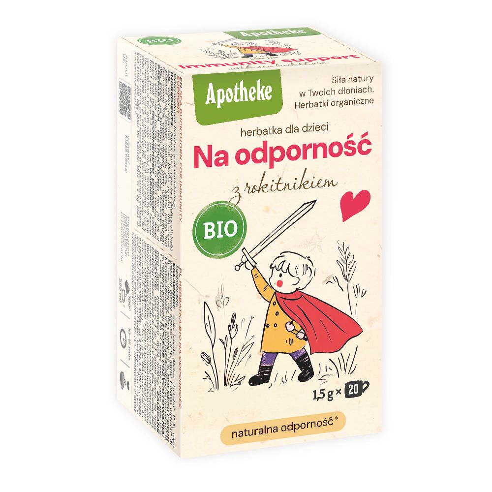 Herbata dla dzieci - na odporność z rokitnikiem BIO (20 × 1,5 g) 30 g - Apotheke