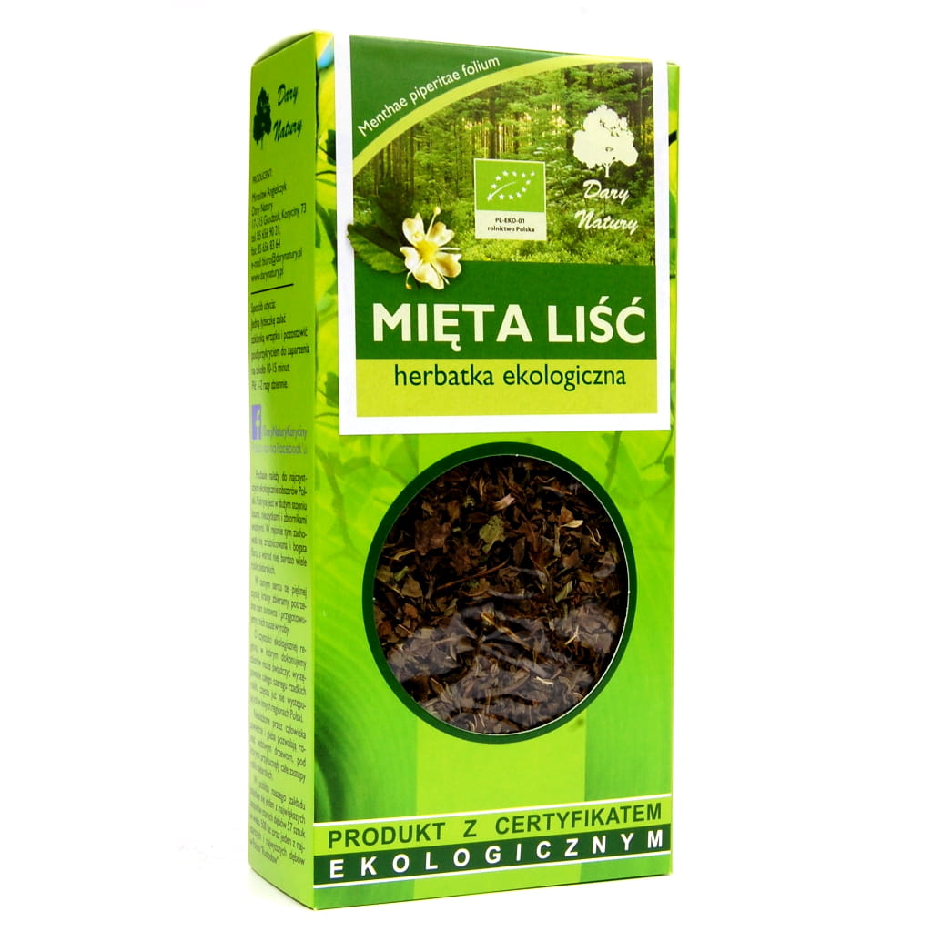 Herbata Liść Mięty BIO 25 g - Dary Natury