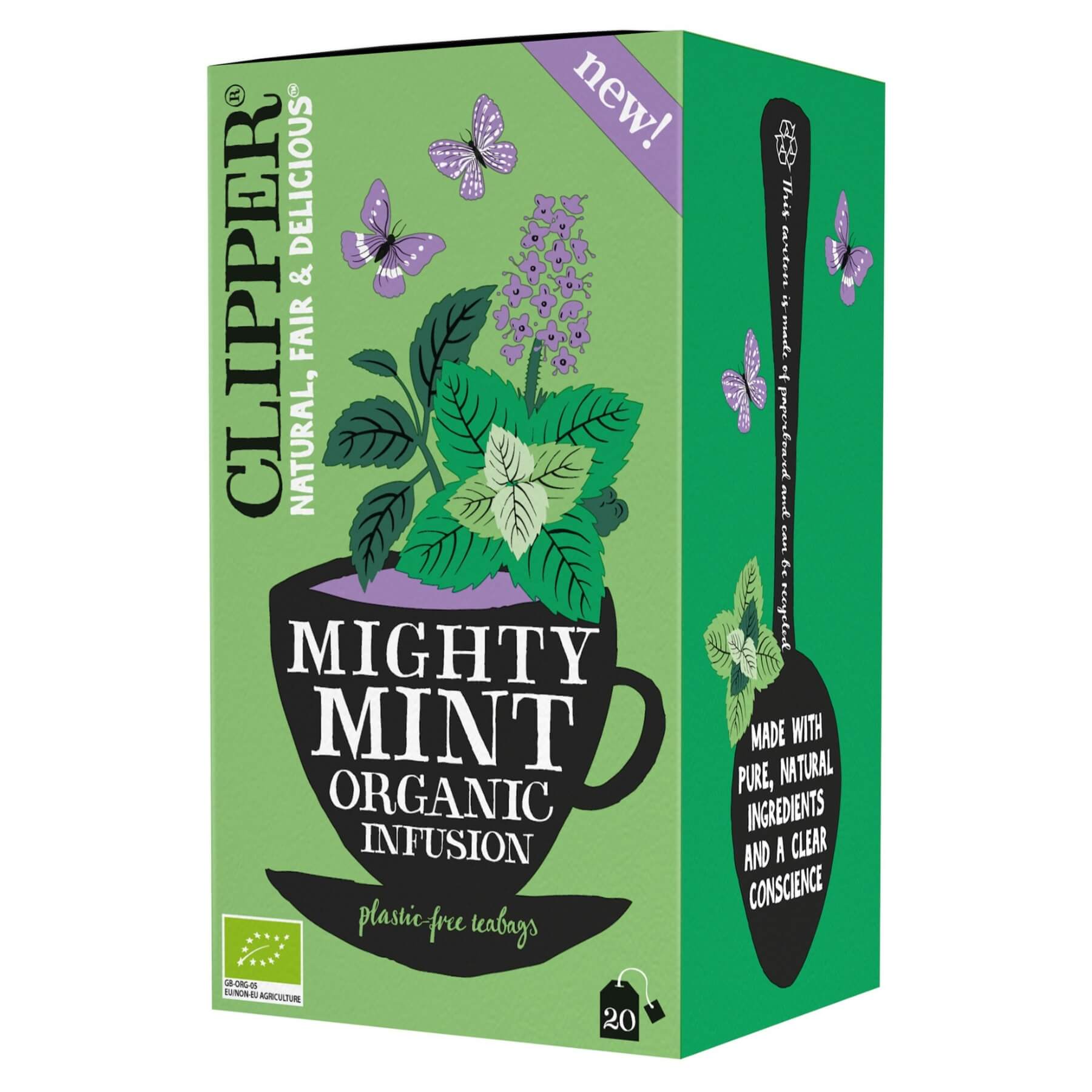 Herbata miętowa (Mighty Mint) BIO (20 × 1,6 g) 32 g - Clipper