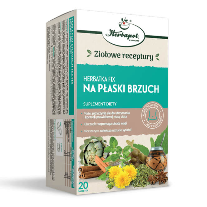 Herbata Na Płaski Brzuch fix (20 × 2 g) 40 g - Herbapol Kraków