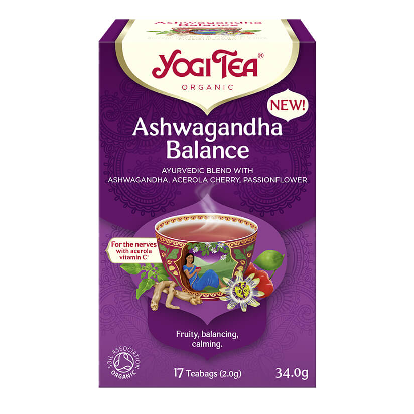 Herbata Równowaga z Ashwagandhą (Ashwagandha Balance) BIO (17 × 2 g) 34 g - Yogi Tea