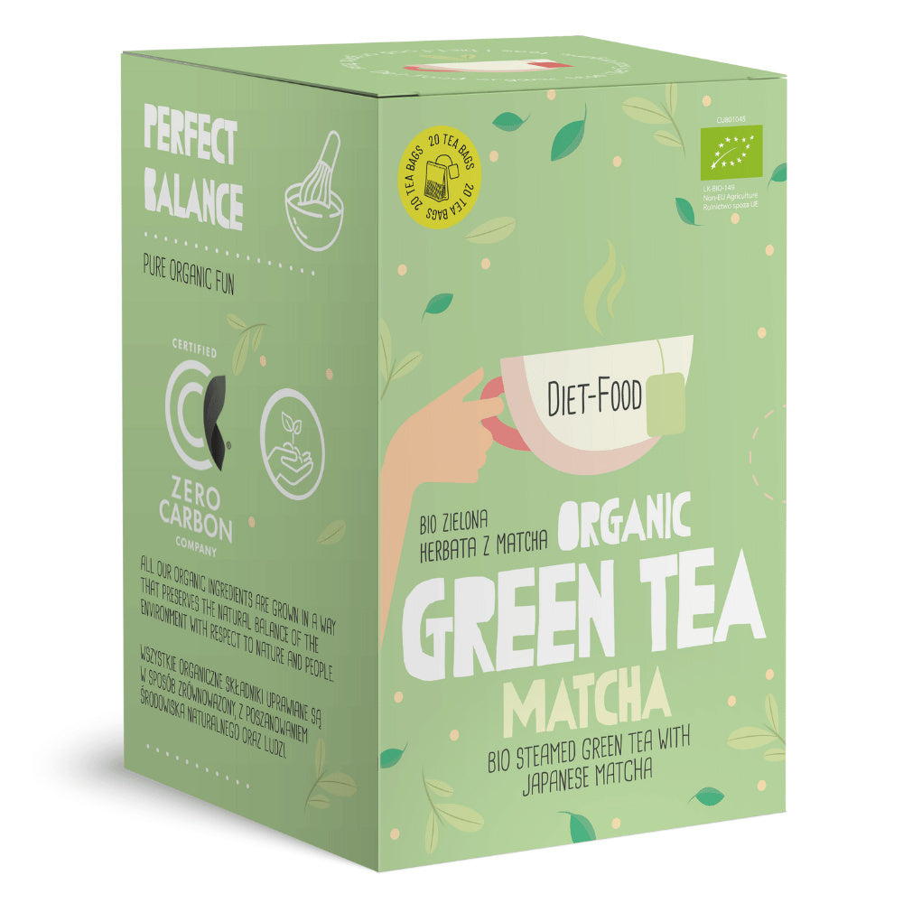 Herbata zielona z matchą BIO (20 × 2 g) 40 g - Diet-Food