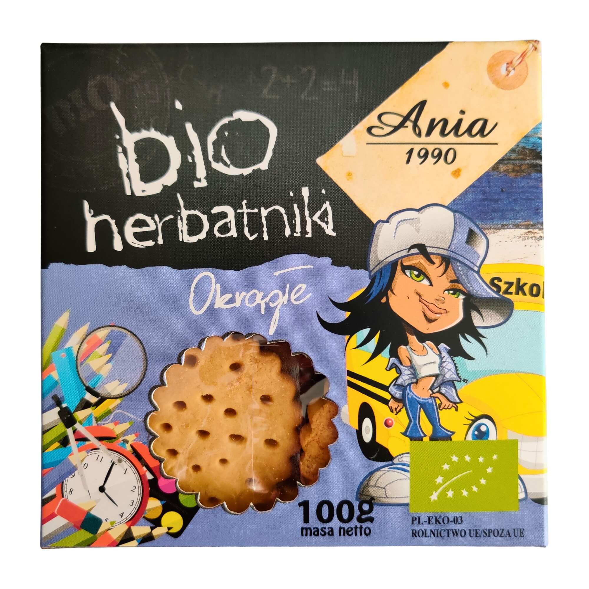 Herbatniki okrągłe BIO 100 g - Ania