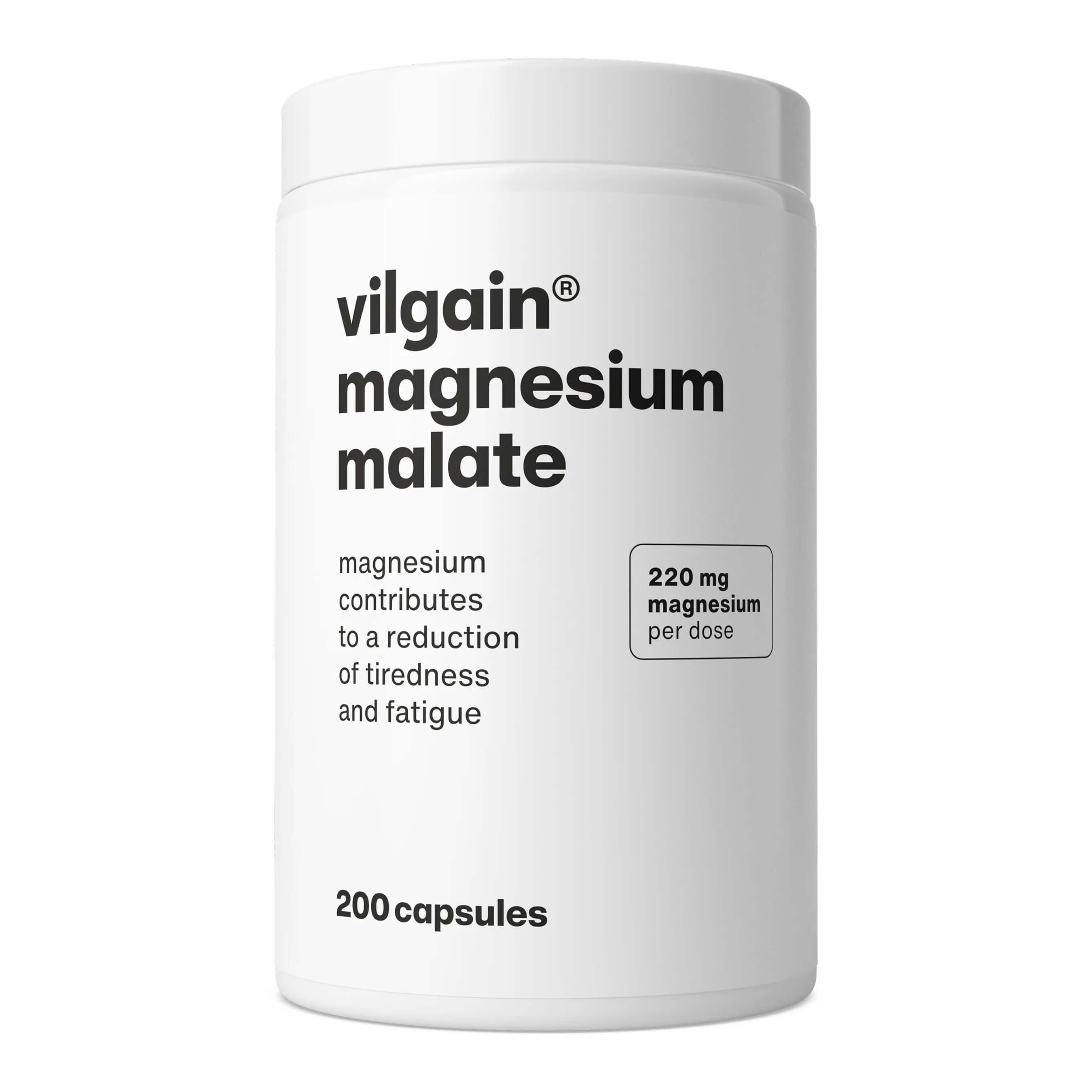Magnez - jabłczan magnezu 200 kapsułek - Vilgain