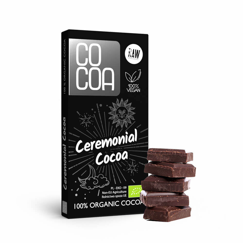 Kakao ceremonialne surowe (czekolada gorzka 100% kakao) BIO 50 g - Cocoa