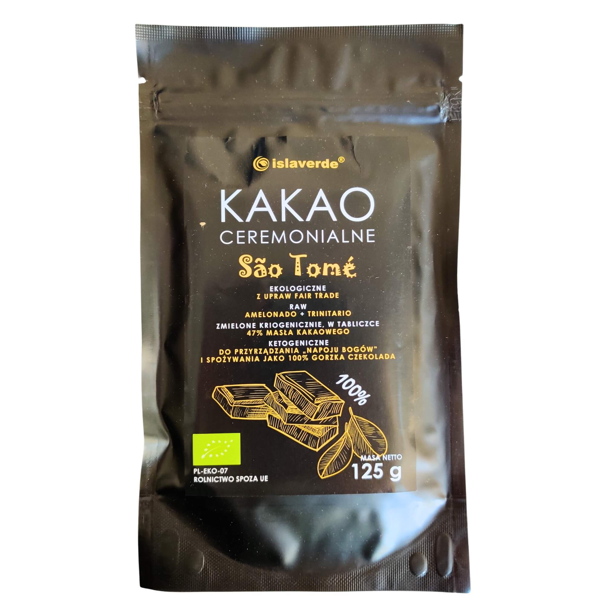 Kakao ceremonialne z Sao Tome BIO 125 g - Islaverde