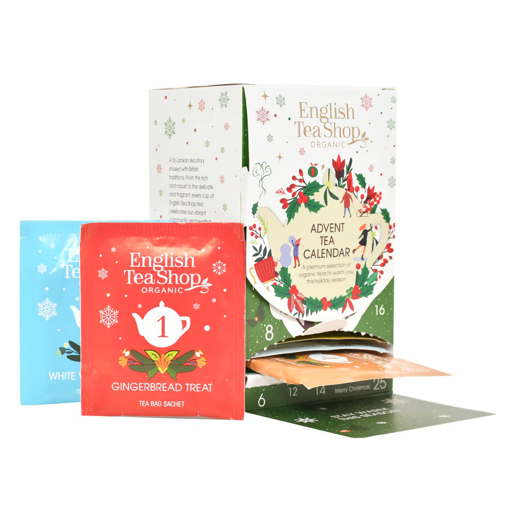 Kalendarz adwentowy z herbatami biały BIO (25 szt.) 37,5 g - English Tea Shop